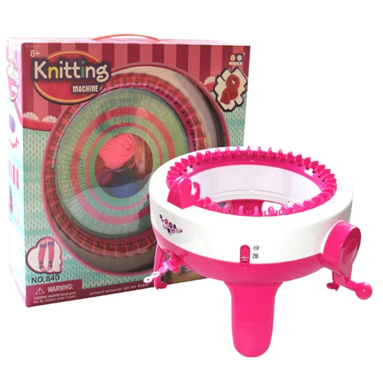Machine à tricoter pour enfants DIY avec 40 aiguilles, jouet de tricot pour enfants