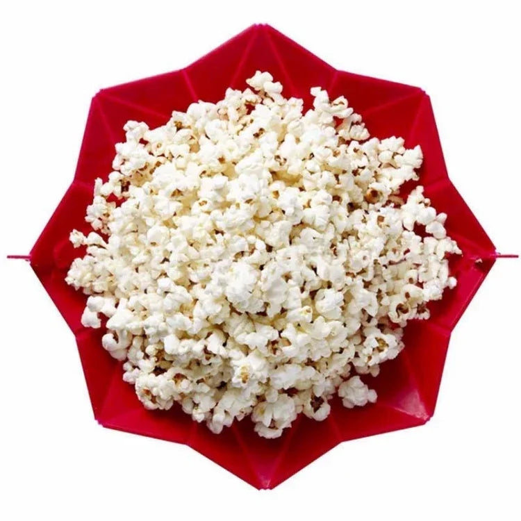 2 PCS Creative Foldable Silicone Microwave Popcorn Maker, Foldable Silicone