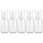 5 bouteilles de voyage en plastique anti-fuite, accessoires de voyage portables, petits contenants, 60 ml, 60 ml