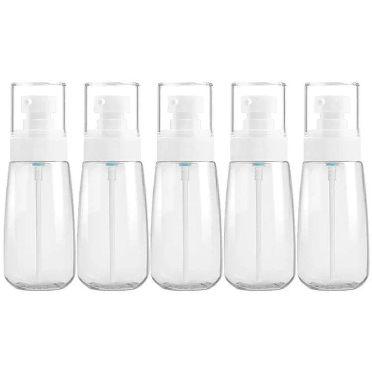 5 Bouteilles de Voyage en Plastique Anti-Fuite Portables Accessoires de Voyage Petits Conteneurs, 80ml, 80ml