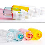 Lot de 5 flacons de voyage en plastique anti-fuite, accessoires de voyage portables, petits contenants, 100 ml