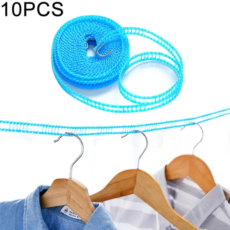 10 PCS Cordes à linge coupe-vent pour usage extérieur intérieur maison voyage camping séchage de linge, Longueur : 3m, Livraison couleur aléatoire, 1333 Longueur : 3m
