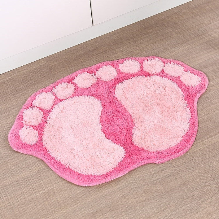 Tapis de Chambre et Salle de Bain Antidérapant en Forme de Pied, Doux et Absorbant