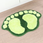 Tapis de Chambre et Salle de Bain Antidérapant en Forme de Pied, Doux et Absorbant