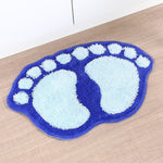 Tapis de Chambre et Salle de Bain Antidérapant en Forme de Pied, Doux et Absorbant