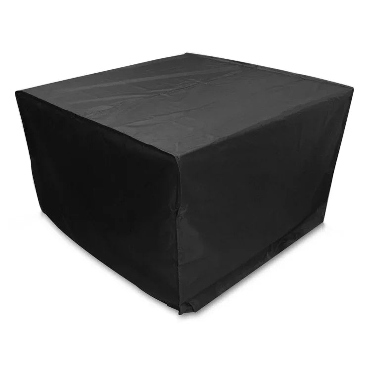 Housse de protection anti-UV, imperméable et anti-poussière en tissu Oxford 210D pour table pliante et chaises de jardin, taille : 123*123*74cm (Noir), taille : 123*123*74cm