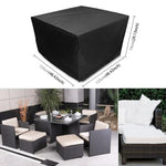 Housse de protection anti-UV, imperméable et anti-poussière en tissu Oxford 210D pour table pliante et chaises de jardin, taille : 123*123*74cm (Noir), taille : 123*123*74cm