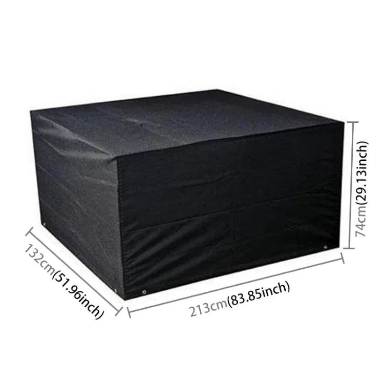 Housse de protection anti-UV, imperméable et anti-poussière en tissu Oxford 210D pour table pliante et chaises, Housse de protection pour mobilier d'extérieur, Taille : 213*132*74cm (Noir), Taille : 213*132*74cm