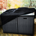 Housse de protection anti-UV, imperméable et anti-poussière en tissu Oxford 210D pour table pliante et chaises, Housse de protection pour mobilier d'extérieur, Taille : 213*132*74cm (Noir), Taille : 213*132*74cm