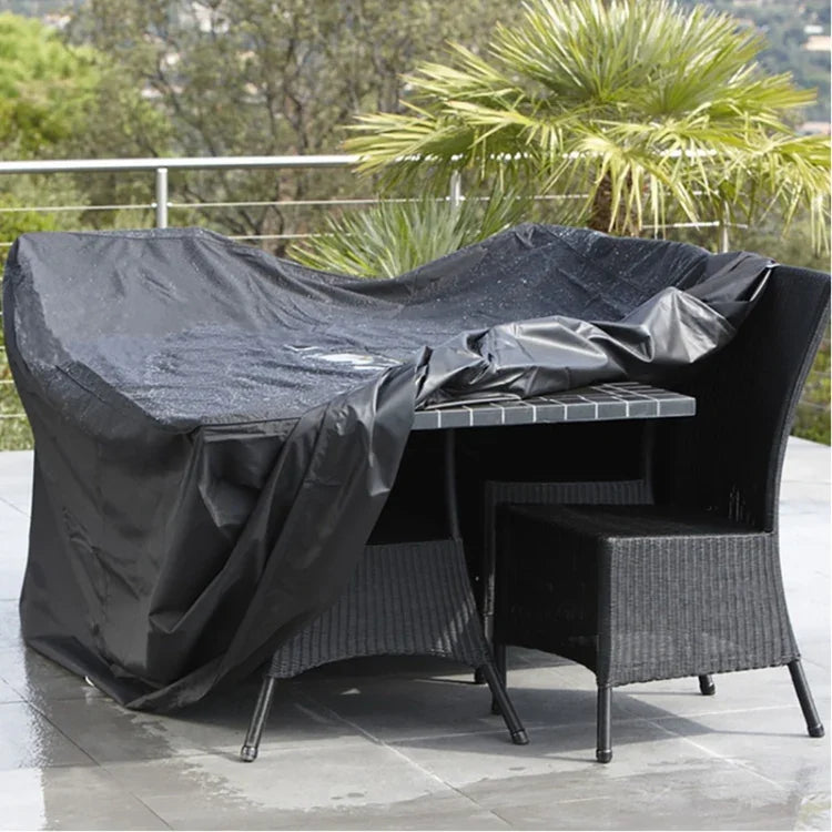 Housse de protection anti-UV, imperméable et anti-poussière en tissu Oxford 210D pour table et chaises pliantes, housse de protection pour ensemble de meubles d'extérieur, taille : 242*162*100cm (noir), taille : 242*162*100cm