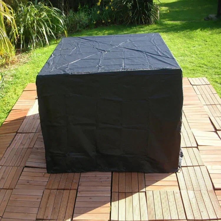 Housse de protection anti-UV, imperméable et anti-poussière en tissu Oxford 210D pour table et chaises pliantes, housse de protection pour ensemble de meubles d'extérieur, taille : 242*162*100cm (noir), taille : 242*162*100cm