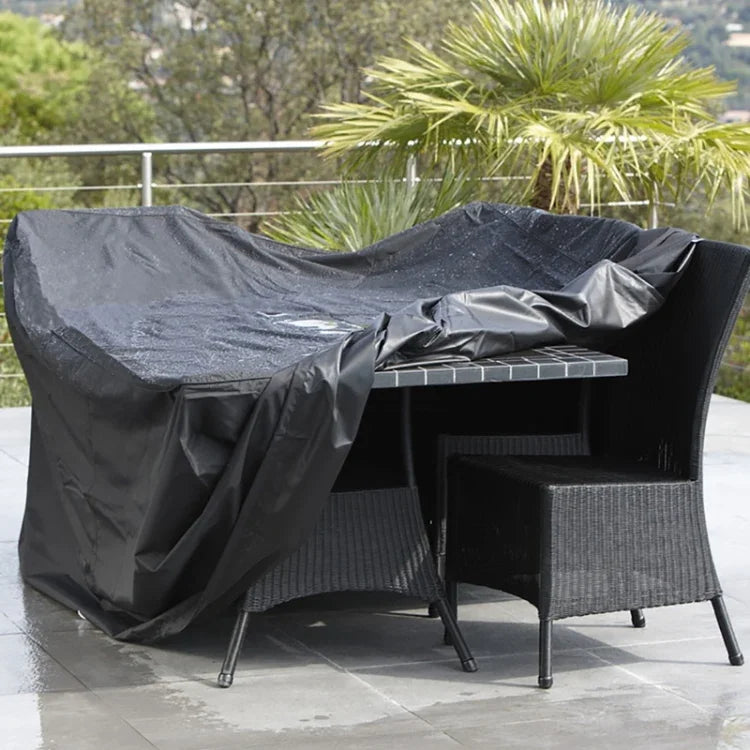 Housse de protection anti-UV, imperméable et anti-poussière en tissu Oxford 210D pour table et chaises pliantes, housse de protection pour ensemble de meubles d'extérieur, taille : 242*162*100cm (noir), taille : 242*162*100cm