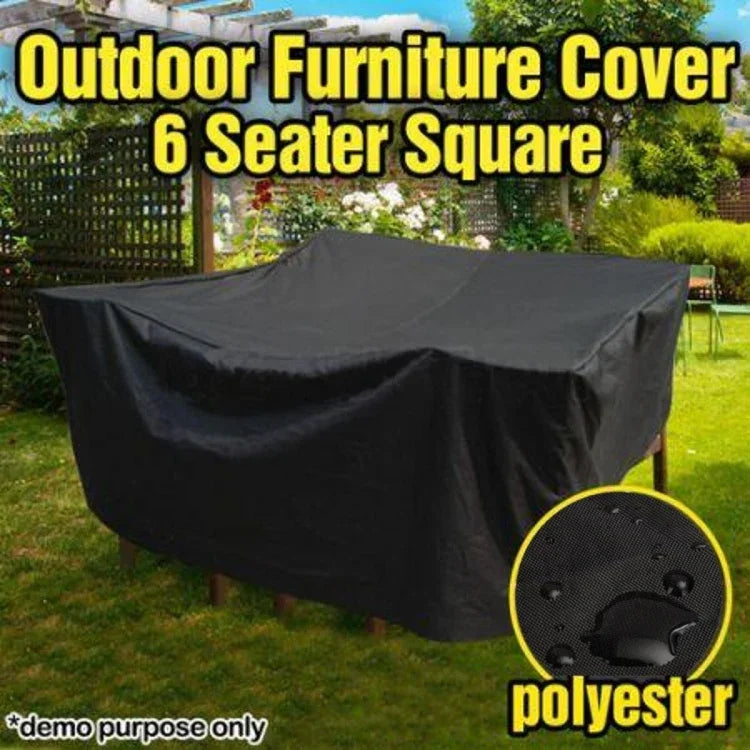 Housse de protection anti-UV, étanche et anti-poussière en tissu Oxford 210D pour table pliante et chaises, housse de protection pour mobilier d'extérieur, taille : 250*250*90cm (Noir), taille : 250*250*90cm