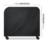 Housse de protection pliante pour barbecue en tissu Oxford 210D, anti-UV, imperméable et anti-poussière, pour barbecue à gaz, charbon de bois ou électrique, taille : 170*61*117cm (noir), taille : 170*61*117cm