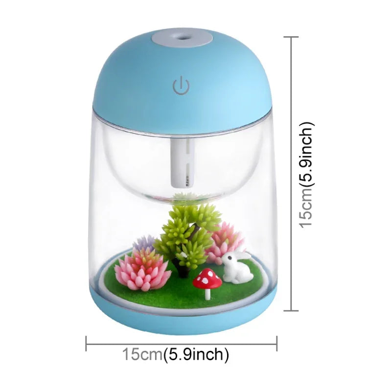 Imycoo WT602 Humidificateur d'air portable mini-design paysage micro 2W avec charge USB et lumière LED colorée, Capacité du réservoir d'eau : 180ml, DC 5V