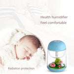 Imycoo WT602 Humidificateur d'air portable mini-design paysage micro 2W avec charge USB et lumière LED colorée, Capacité du réservoir d'eau : 180ml, DC 5V