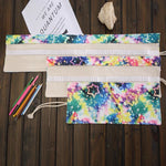 Trousse à Stylos 36 Emplacements Imprimé Ciel Étoilé Toile Enroulable Trousse à Crayons Pochette Papeterie, 36 Emplacements