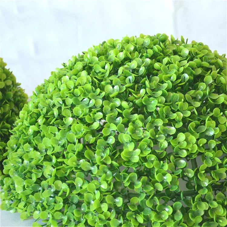 Boule topiaire plante artificielle Aglaia Odorata Décoration suspendue pour mariage événement maison extérieur, Diamètre : 8,7 pouces, 8,7 pouces