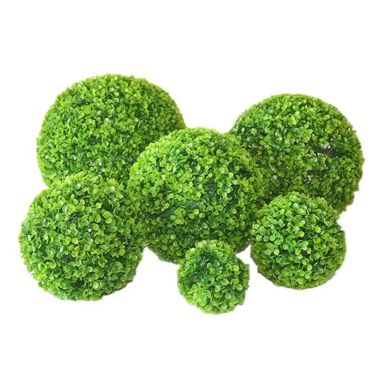 Boule topiaire plante artificielle Aglaia Odorata Décoration suspendue pour mariage événement maison extérieur, Diamètre : 8,7 pouces, 8,7 pouces