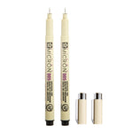 2 stylos à pointe fine Archival Pigment Ink Drawing Fineliner Pen, Manga Micron, 0,5 mm, 0,25 mm, 0,3 mm, 0,35 mm, 0,45 mm