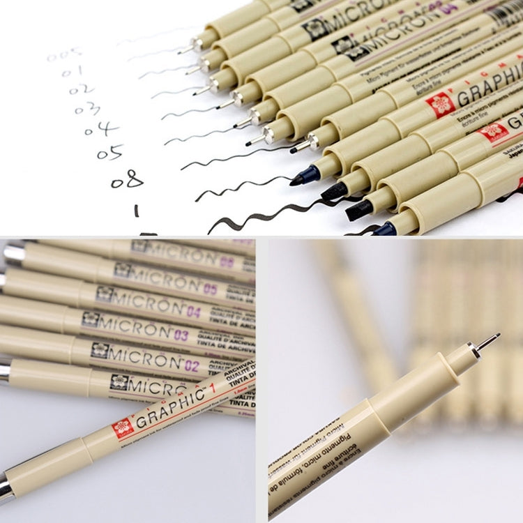 2 stylos à pointe fine Archival Pigment Ink Drawing Fineliner Pen, Manga Micron, 0,5 mm, 0,25 mm, 0,3 mm, 0,35 mm, 0,45 mm