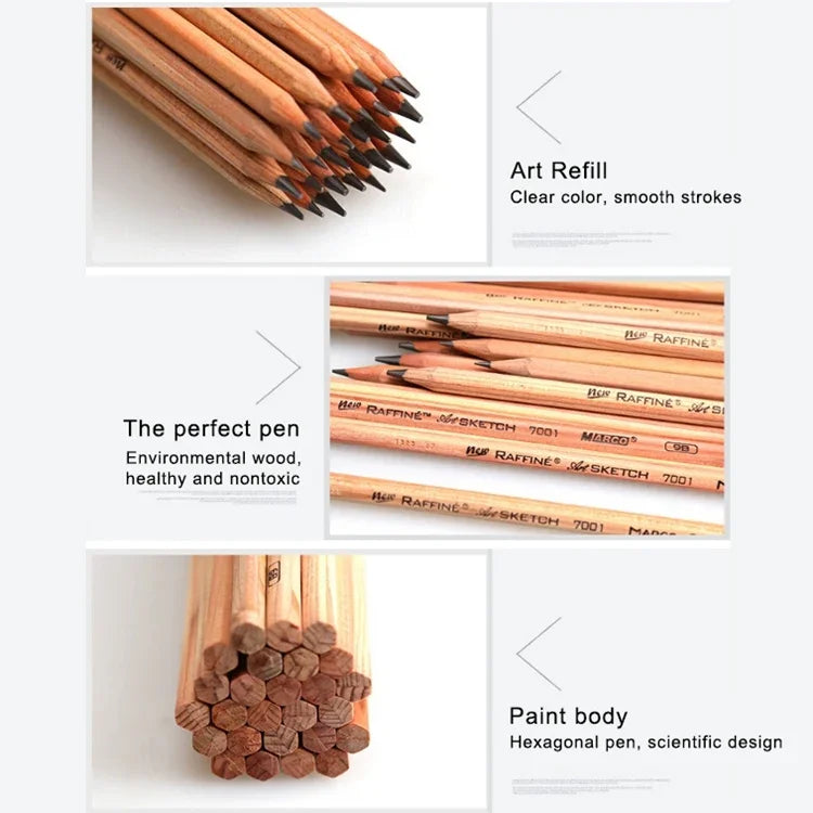Crayons à papier 2B en bois pré-taillés pour le dessin, l'écriture et l'esquisse, 12 pièces