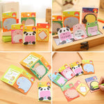 40 PCS bloc-notes autocollants en forme d'animaux dessin animé, notes adhésives N fois, marque-page, fournitures scolaires et de bureau, style aléatoire, bloc-notes adhésif