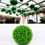 Boule topiaire plante artificielle d'eucalyptus vert Décoration suspendue pour mariage événement maison extérieur, Diamètre : 13,4 pouces, 13,4 pouces