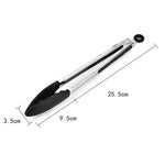 Pince de cuisine antidérapante en silicone pour aliments, pain, barbecue, 30 cm, noir, 30 cm, rouge