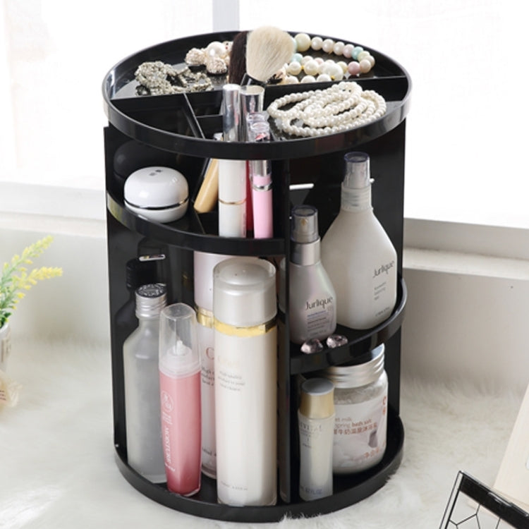 Boîte de rangement écologique pour cosmétiques fonctionnelle pivotante à 360 degrés, organisateur de maquillage, Taille : 23 x 31cm