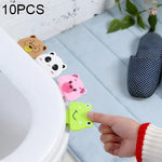 10 PCS Dispositif de couvercle de toilette portable mignon en style dessin animé pratique, livraison style aléatoire, dispositif de couvercle de toilette mignon en dessin animé
