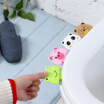 10 PCS Dispositif de couvercle de toilette portable mignon en style dessin animé pratique, livraison style aléatoire, dispositif de couvercle de toilette mignon en dessin animé
