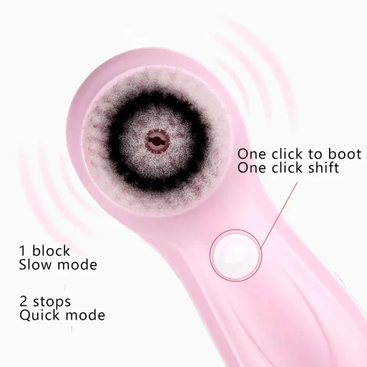 Instrument de Beauté Facial Électronique 1,2W Rechargeable USB, Brosse Nettoyante pour Visage, Pores, Nez, Points Noirs, 6 en 1