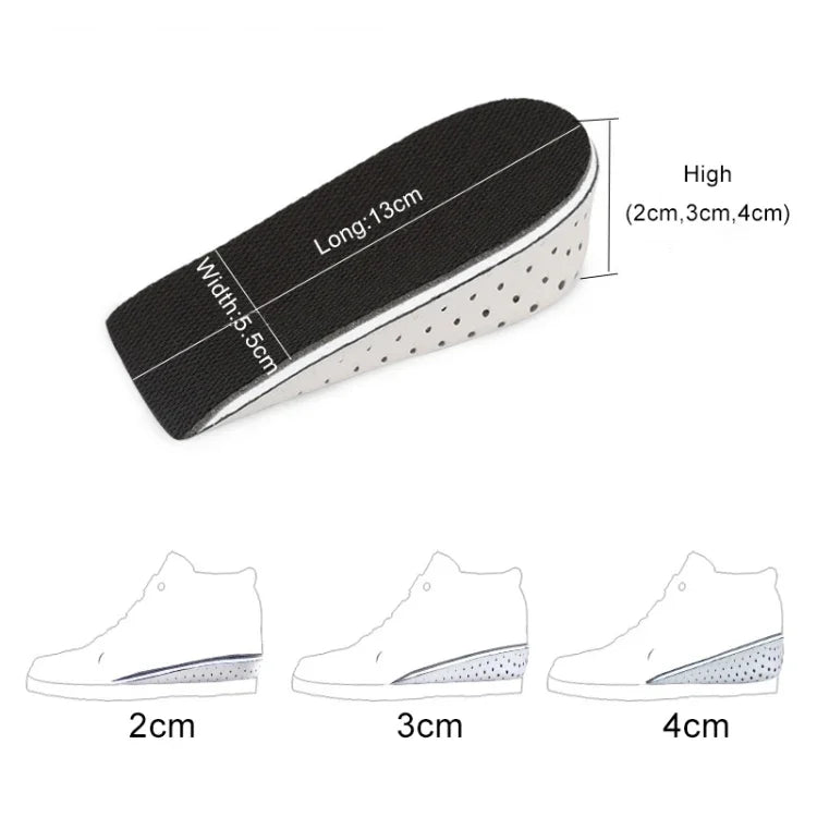 Demi-semelle compensée pour talon, coussinet rehausseur de voûte plantaire, Hauteur : 3cm, Hauteur : 3cm