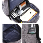 Sac à dos universel multifonction en toile pour ordinateur portable, épaule, sac étudiant pour 13-15 pouces, Taille : 36x25x10cm