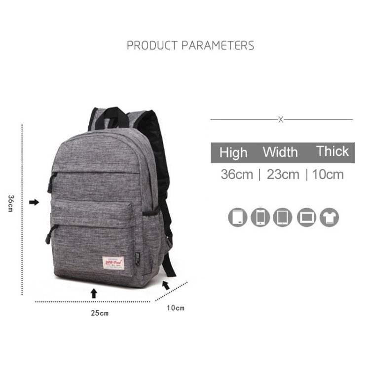 Sac à dos universel multifonction en toile pour ordinateur portable, épaule, sac étudiant pour 13-15 pouces, Taille : 36x25x10cm