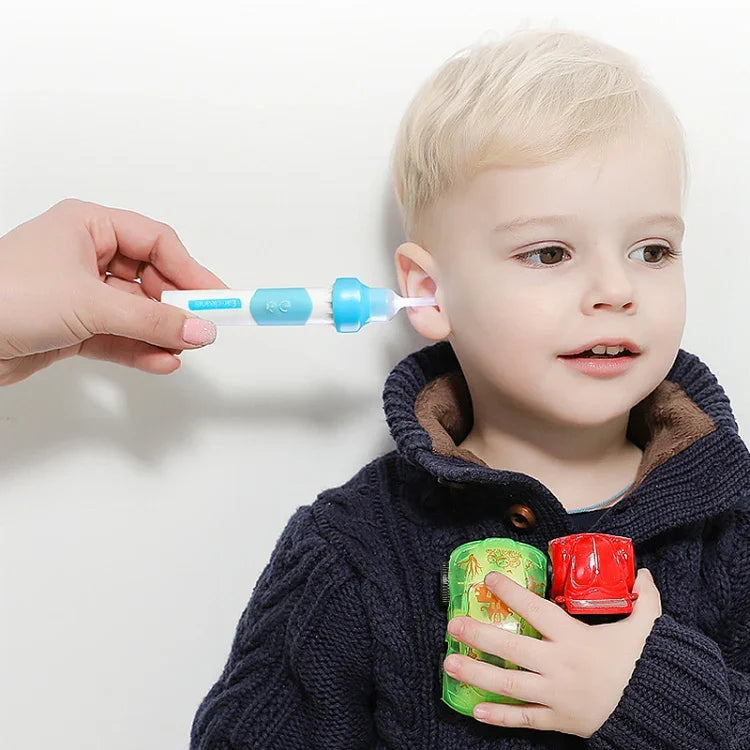 Nettoyeur d'Oreilles Électrique pour Enfants Gleamy, Dispositif Doux et Efficace pour Nettoyage des Oreilles, Nettoyeur d'Oreilles