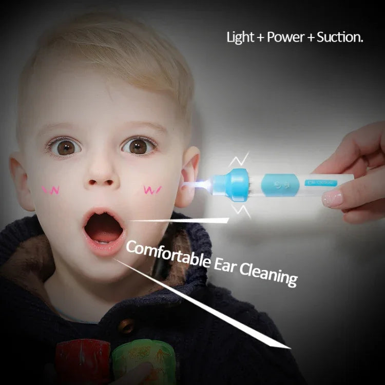 Nettoyeur d'Oreilles Électrique pour Enfants Gleamy, Dispositif Doux et Efficace pour Nettoyage des Oreilles, Nettoyeur d'Oreilles