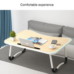 Pieds antidérapants en forme de W Bureau d'écriture pliable et réglable pour ordinateur portable avec fente pour carte, avec fente pour carte