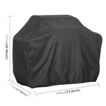 Housse de protection carrée pour barbecue, en tissu Oxford 210D, imperméable, anti-UV, anti-poussière, pour barbecue au charbon de bois, taille : 190x70x117cm