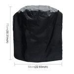 Sac de Protection Circulaire Extérieur Anti-UV Imperméable et Anti-Poussière en Tissu Oxford 210D pour Barbecue au Charbon, Taille : 58x77cm, Taille : 58x77cm