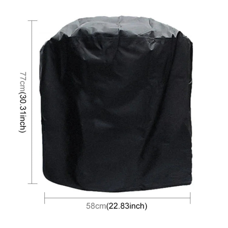 Sac de Protection Circulaire Extérieur Anti-UV Imperméable et Anti-Poussière en Tissu Oxford 210D pour Barbecue au Charbon, Taille : 58x77cm, Taille : 58x77cm