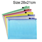 Trousse à Papeterie en Maille Plastique avec Fermeture Éclair, Couleur Livrée au Hasard (B5, Taille : 28x21cm), B5, Taille : 28x21cm