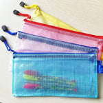 Trousse à Papeterie en Maille Plastique avec Fermeture Éclair, Couleur Livrée au Hasard (B5, Taille : 28x21cm), B5, Taille : 28x21cm
