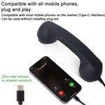 Combiné téléphonique rétro anti-radiations avec prise micro Type-C, Type-C
