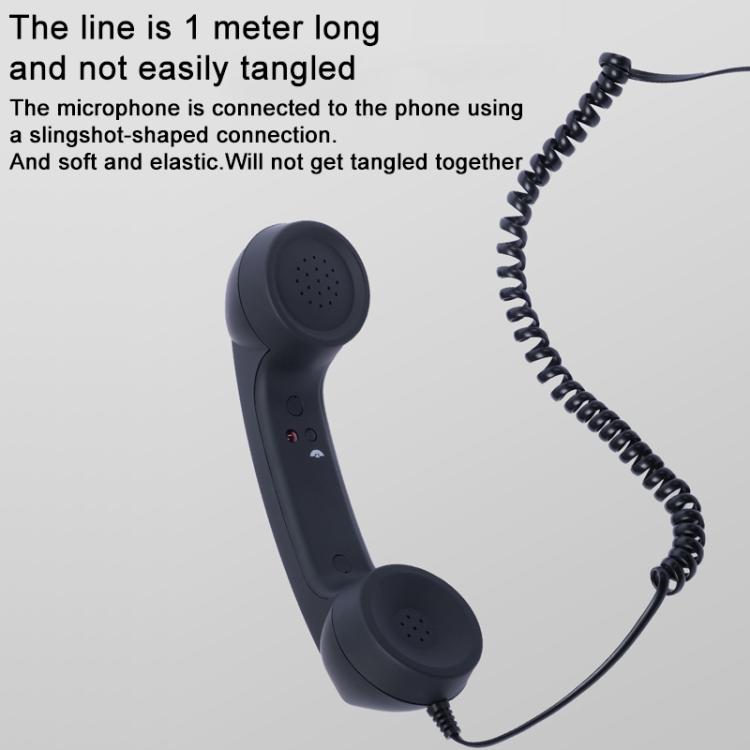 Combiné téléphonique rétro anti-radiations avec prise micro Type-C, Type-C