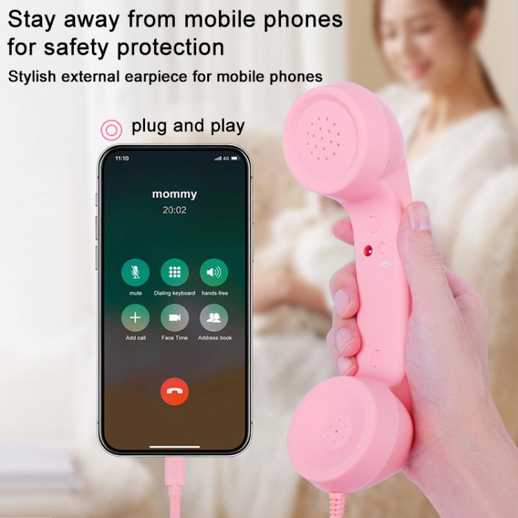 Combiné téléphonique rétro anti-radiations avec prise micro Type-C, Type-C