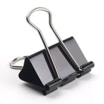 100 pièces clips métalliques noirs 19 mm pour notes, papier, bureau, 100 pièces / 19 mm