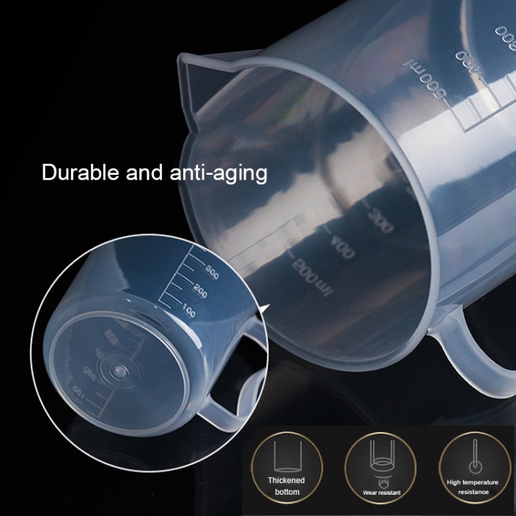 Fiole en plastique PP pour coupes fines de 500 ml, cylindre gradué numérique, gobelet doseur, outils de laboratoire, gobelet doseur de 500 ml