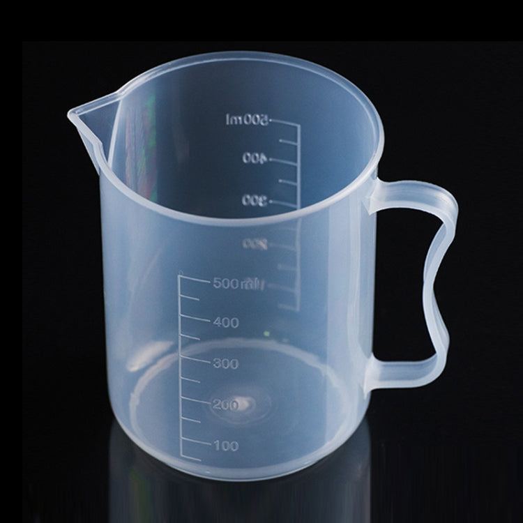 Flacon en plastique PP de 500 ml, gobelet doseur numérique, cylindre gradué, verre doseur, outils de laboratoire, 500 ml
